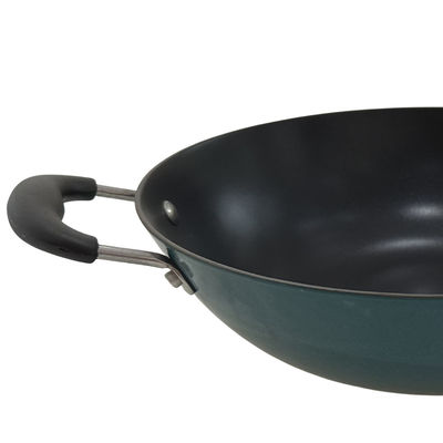 Manija china clásica de Pan Skillet With Removable Silicone del wok del arrabio 11Inch