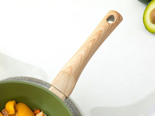 Manija a prueba de calor de Pan With Flat Bottom And del wok chino versátil 12Inch