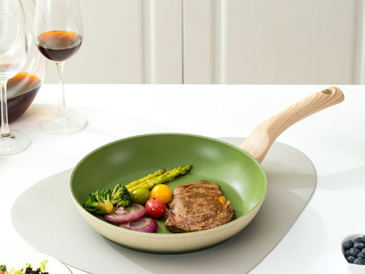 Wok de aluminio superior Pan With Durable Loop Handles