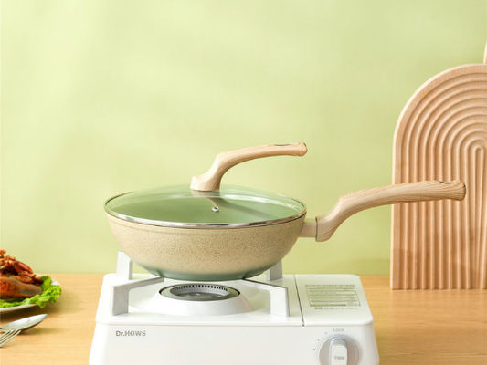 Wok de aluminio superior Pan With Durable Loop Handles
