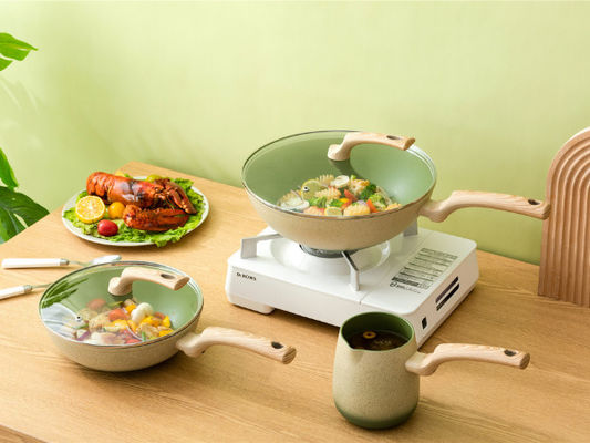El ODM no pega el sistema de aluminio 5Piece del Cookware con las manijas desmontables
