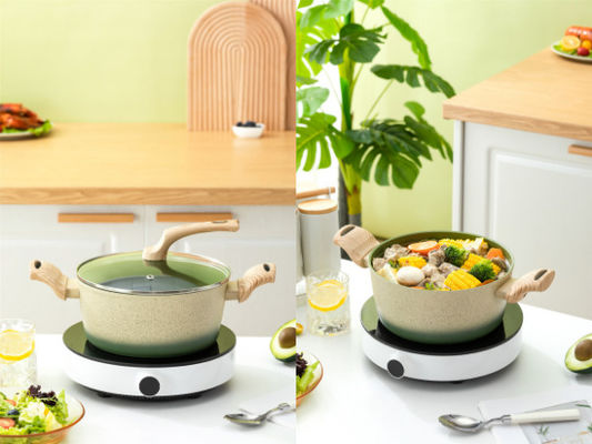 El ODM no pega el sistema de aluminio 5Piece del Cookware con las manijas desmontables