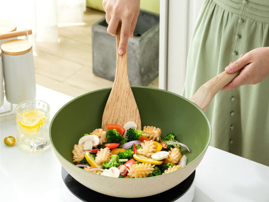 Wok de aluminio superior Pan With Durable Loop Handles