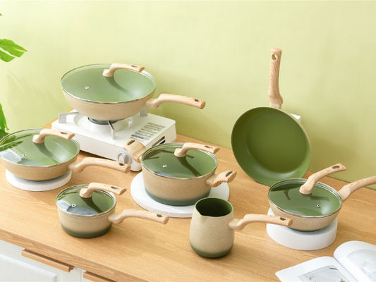El ODM no pega el sistema de aluminio 5Piece del Cookware con las manijas desmontables