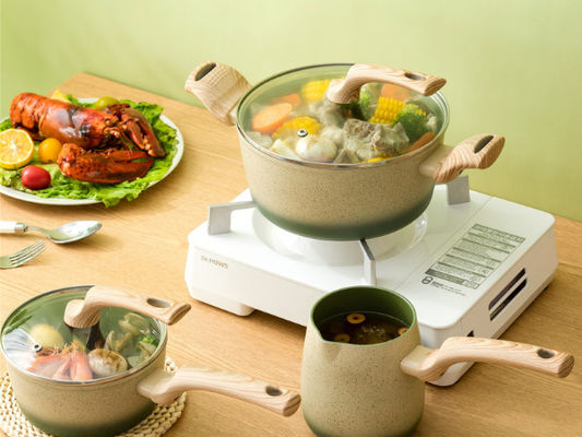 El ODM no pega el sistema de aluminio 5Piece del Cookware con las manijas desmontables