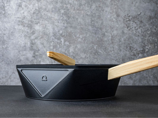 Cookware de aluminio 11Inch que fríe la base de acero de Pan Heavy Duty With Stainless