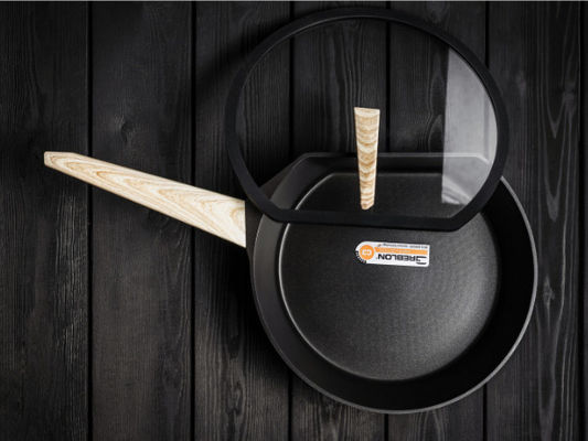 Cookware de aluminio 11Inch que fríe la base de acero de Pan Heavy Duty With Stainless