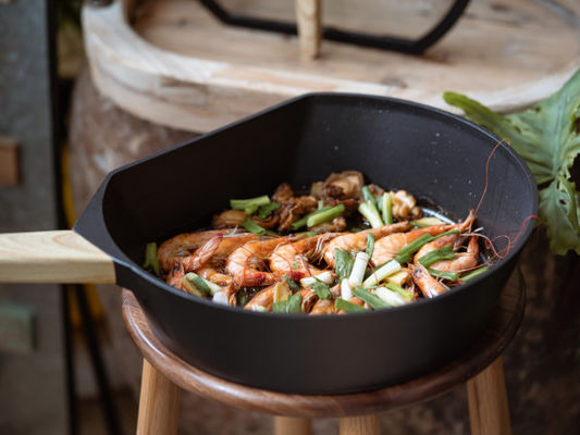 Sartén Pan For High Heat Cooking que fríe de aluminio del arrabio del SGS 10Inch del OEM