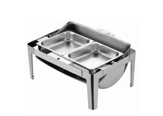 Aislamiento visible rectangular de acero inoxidable Flip Meal lleno de Buffy Stove Heating Meal Hotel