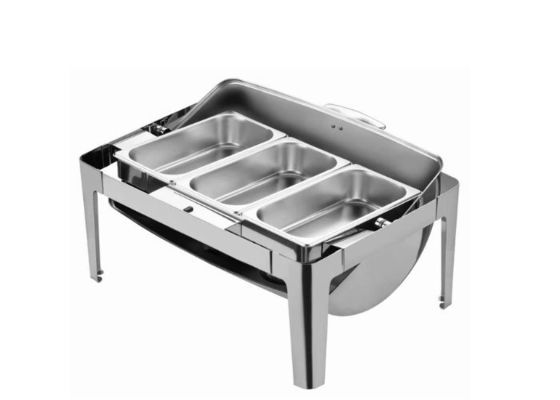 envase de acero inoxidable de la calefacción de la comida del restaurante del hotel de la estufa del alcohol del buffet de los 64*50*31cm