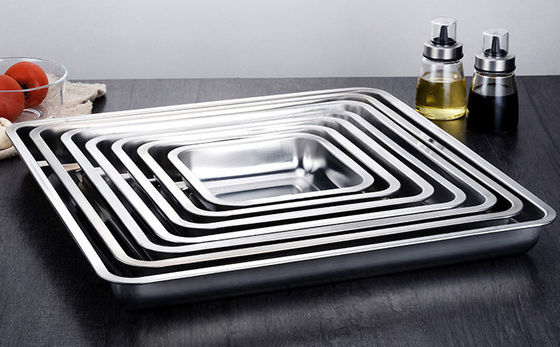 Placa de alimentos de acero inoxidable de seguridad horno liso pulido 60 * 60 * 2cm