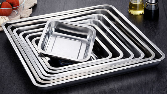 Placa de alimentos de acero inoxidable de seguridad horno liso pulido 60 * 60 * 2cm