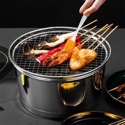 Estufas portátiles para barbacoa de acero inoxidable de 29 cm para acampar