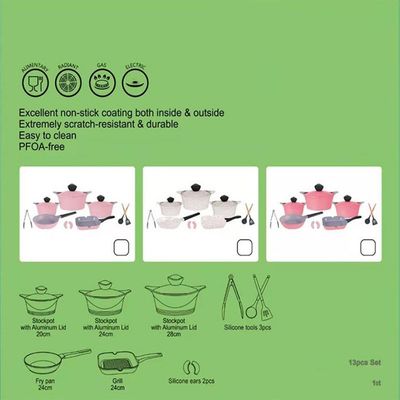 Conjunto de olla de cocina directa de la fábrica, cacerolas y sartenes de cocina, cocinas