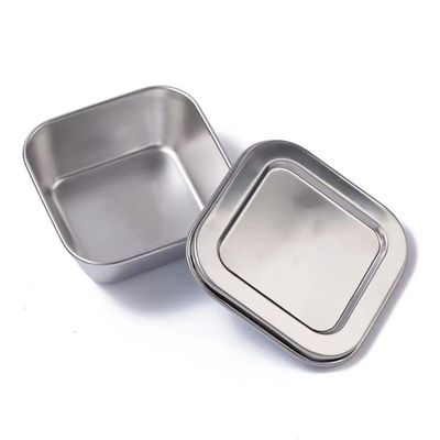 Contenedores de acero inoxidable a prueba de fugas con tapas para almacenamiento de alimentos