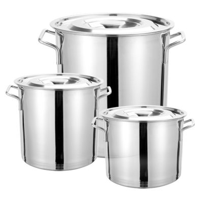 Pot de sopa de acero inoxidable 304 de gran capacidad con tapa