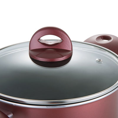 Conjunto de tres piezas de utensilios de cocina de aluminio borgoña