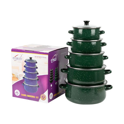 Conjunto de cacerola de aluminio de orejas dobles de 5 piezas para cocinas modernas