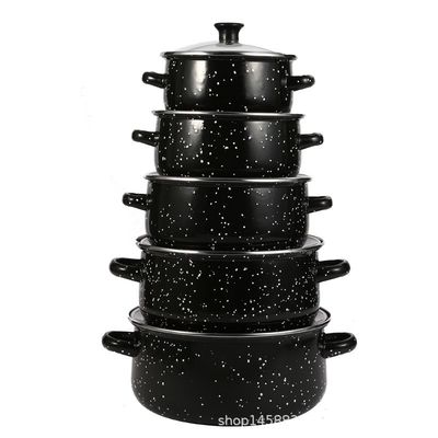 Conjunto de cacerola de aluminio de orejas dobles de 5 piezas para cocinas modernas
