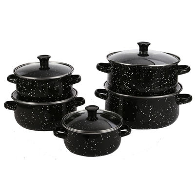 Conjunto de cacerola de aluminio de orejas dobles de 5 piezas para cocinas modernas
