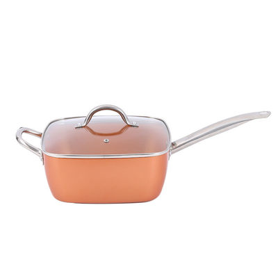Cuadro de utensilios de cocina de aluminio naranja con agarre de silicona
