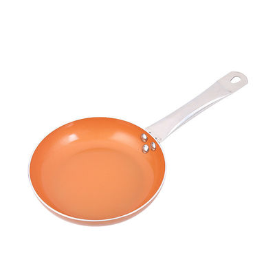 Cuadro de utensilios de cocina de aluminio naranja con agarre de silicona