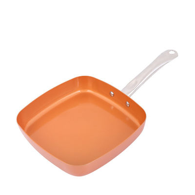 Cuadro de utensilios de cocina de aluminio naranja con agarre de silicona