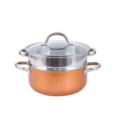 Cuadro de utensilios de cocina de aluminio naranja con agarre de silicona