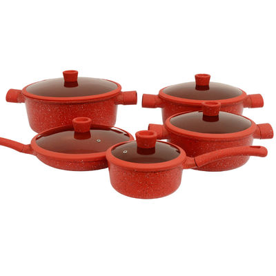 Set de sartén de aluminio de 10 piezas resistente a los arañazos ideal para hornear