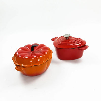 Gran tamaño en forma de calabaza de hierro fundido horno holandés