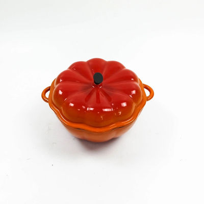Gran tamaño en forma de calabaza de hierro fundido horno holandés