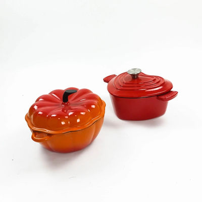 Gran tamaño en forma de calabaza de hierro fundido horno holandés