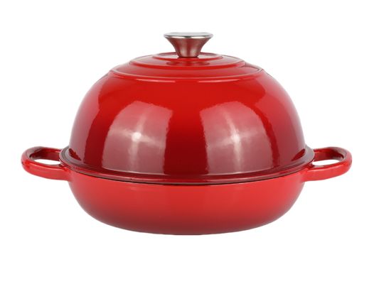 COOKNEXA 6QT Horno holandés de hierro fundido esmaltado de 10 pulgadas, perfecto para hornear masa agria, guisos y cocción lenta