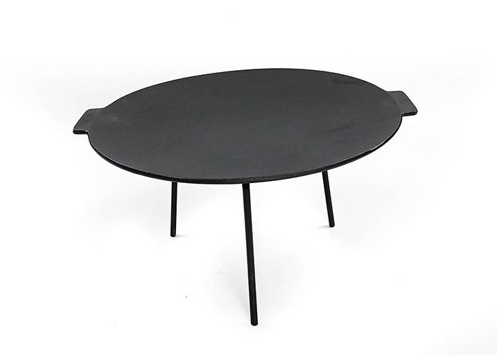 la parrilla del arrabio 5.5kg de los 44cm asa a la plancha no la parrilla Pan With del palillo 3 piernas
