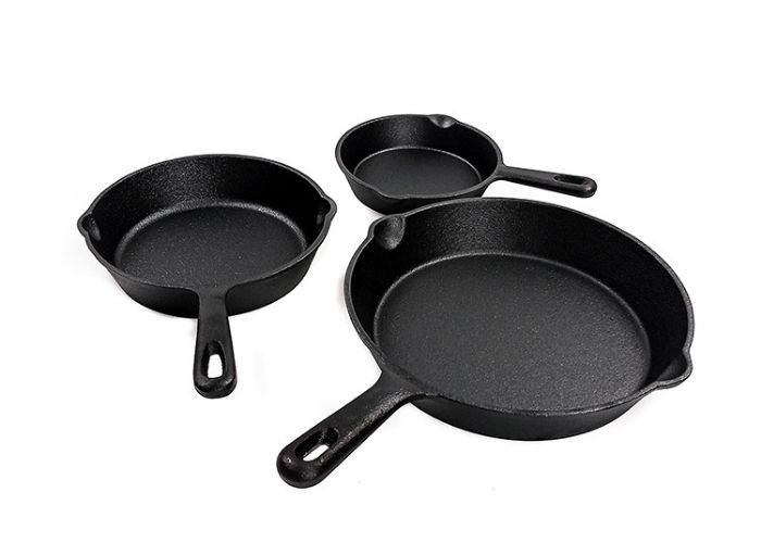 La sartén del arrabio de 6/8/10 pulgada pre sazonada para el fiador, Sauté, cuece toda la estufa