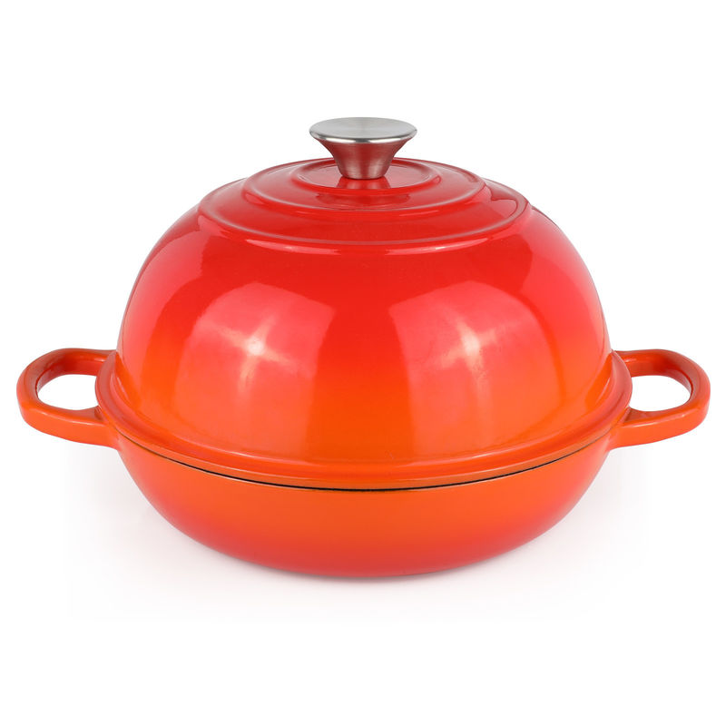 Horno holandés de hierro fundido enmallado de 6 QT    Perfecto para hornear la masa agria, cocinar y cocinar lentamente