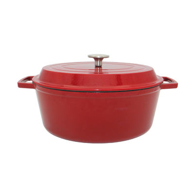 Cazuela oval modificada para requisitos particulares del revestimiento esmaltado de la cazuela del arrabio con la tapa