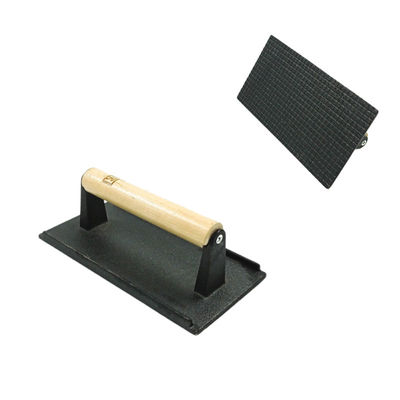 prensa rectangular del filete del arrabio de los 21X11X1.2cm con la manija de madera
