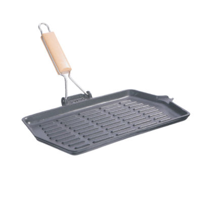 la parrilla del arrabio 13.8inch asa a la plancha no la parrilla Pan For Camping del palillo