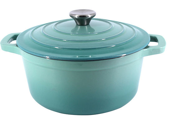 Pote holandés antiadherente de la cazuela de Oven Two Handles Cast Iron del arrabio 2.4L