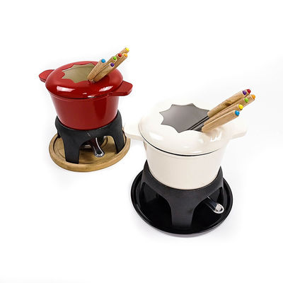 Potes de la "fondue" de queso del esmalte del palillo de la "fondue" del arrabio del OEM no 1,5 cuartos de galón
