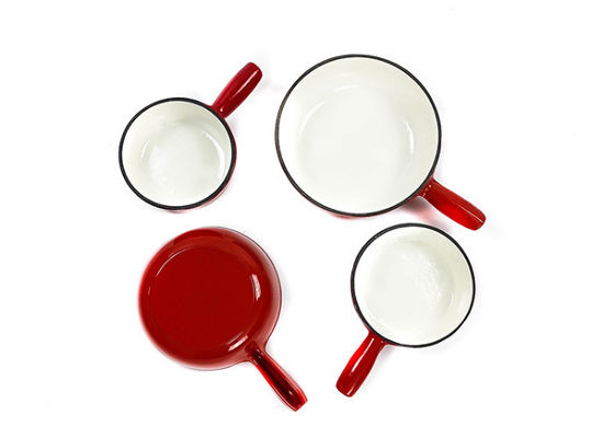 pote de la "fondue" de queso del arrabio de los 21cm 12 libras durables y de duradero