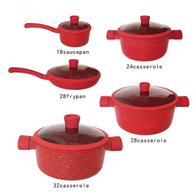 Set de sartén de aluminio de 10 piezas resistente a los arañazos ideal para hornear
